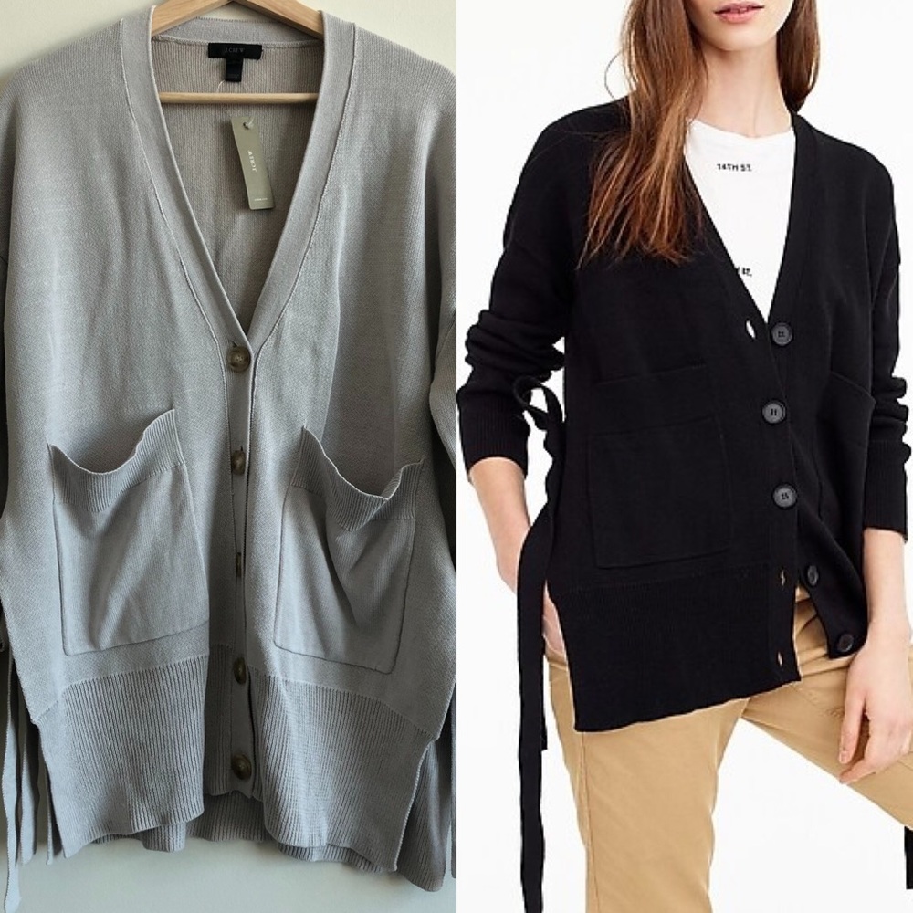 J.Crew Slouchy Cardigan with Side Ties